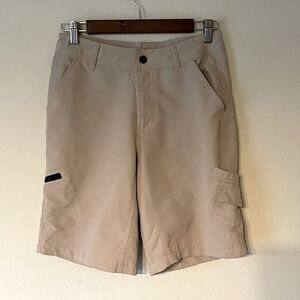 Youth, J. Khaki, Multi-Pocket, Quick-Dry, Performance Chino Shorts. Size Large.